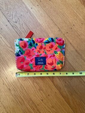 Frances Valentine Sea Star Floral Zip Pouch - Coral, Pink, Green, Blue